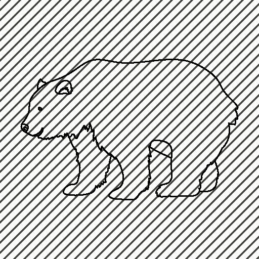 Трафарет медведя для рисования