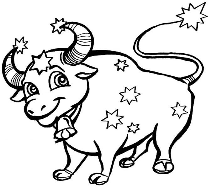Бык трафарет для вырезания
