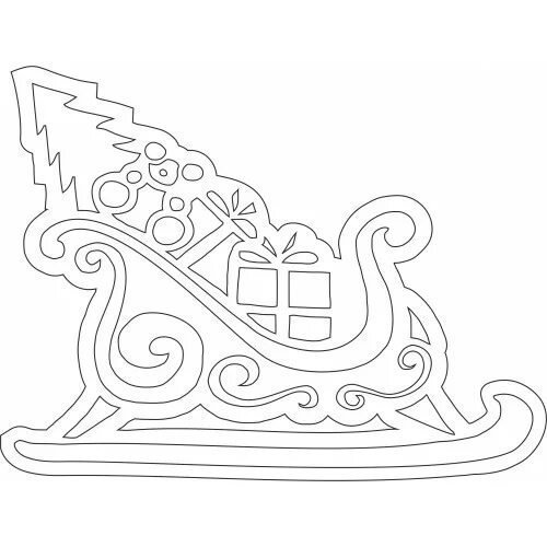 Новогодние украшения на окна сани