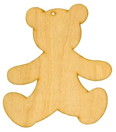 Деревянная плоская игрушка медведь