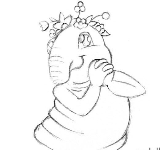 Ждун раскраска