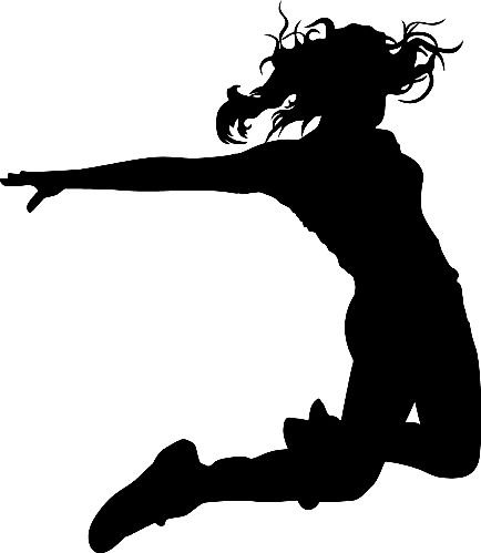 Силуэт прыгающего человека