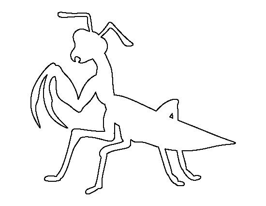 Богомол трафарет