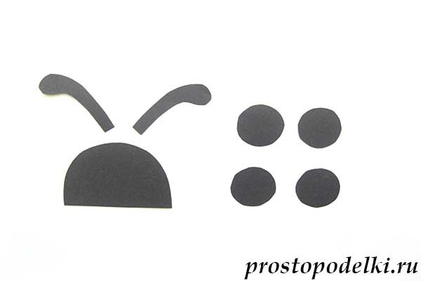 Усики Божьи коровки из бумаги