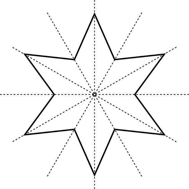 Трафарет объемной звезды