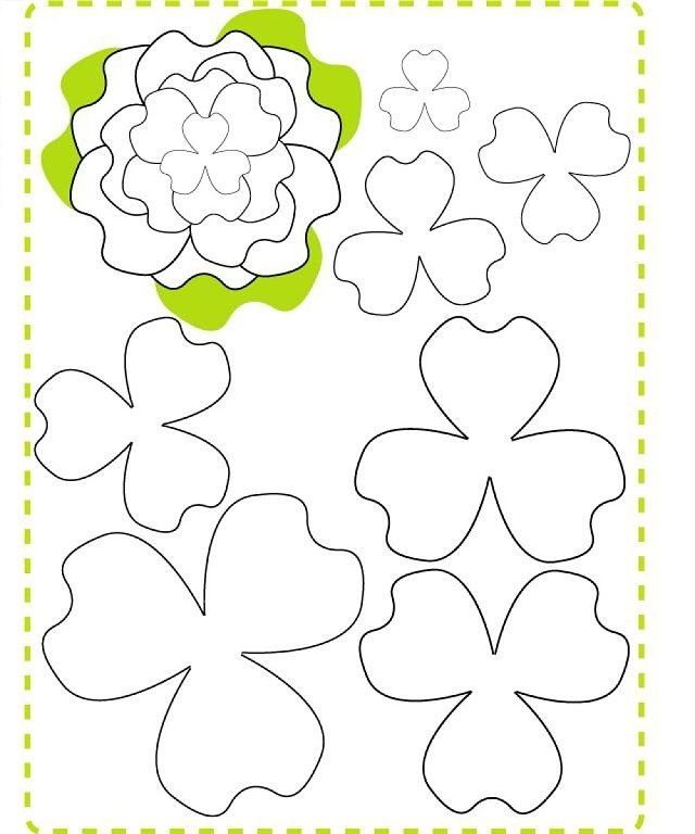 Выкройки цветов из фетра