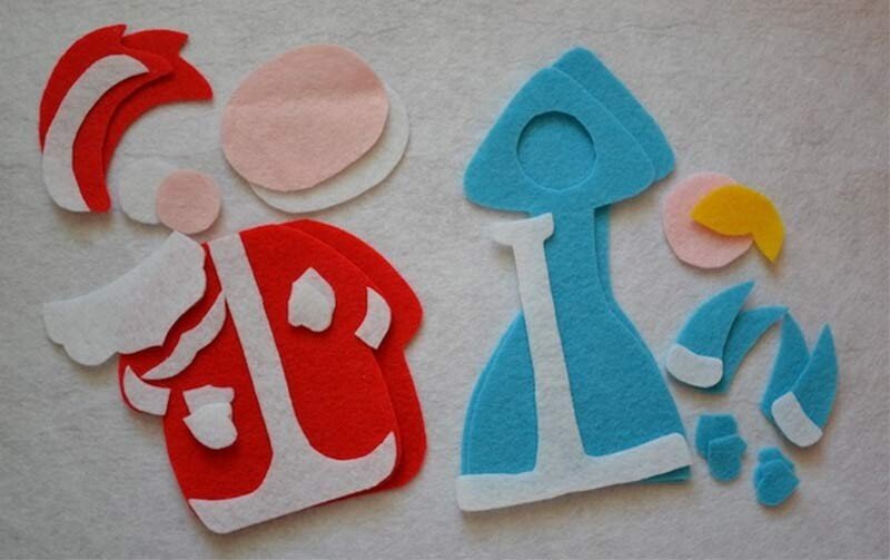 Снегурочки из фетра