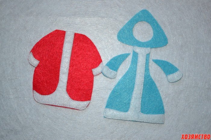 Дед Мороз и Снегурочка из фетра