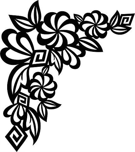 Угловой узор трафарет