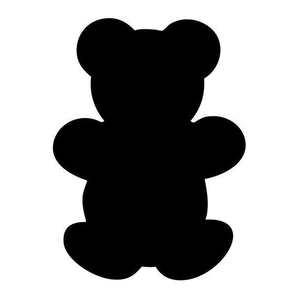 Мишка силуэт