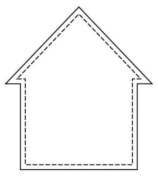 Трафарет домика для вырезания
