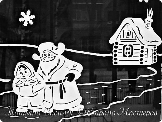 Вытынанки на окна новый год у колобка