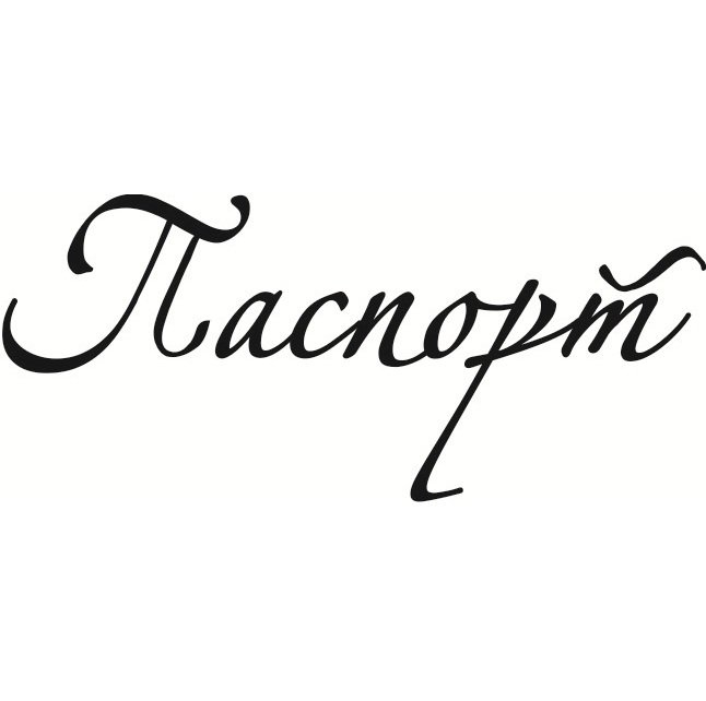 Красивая надпись паспорт