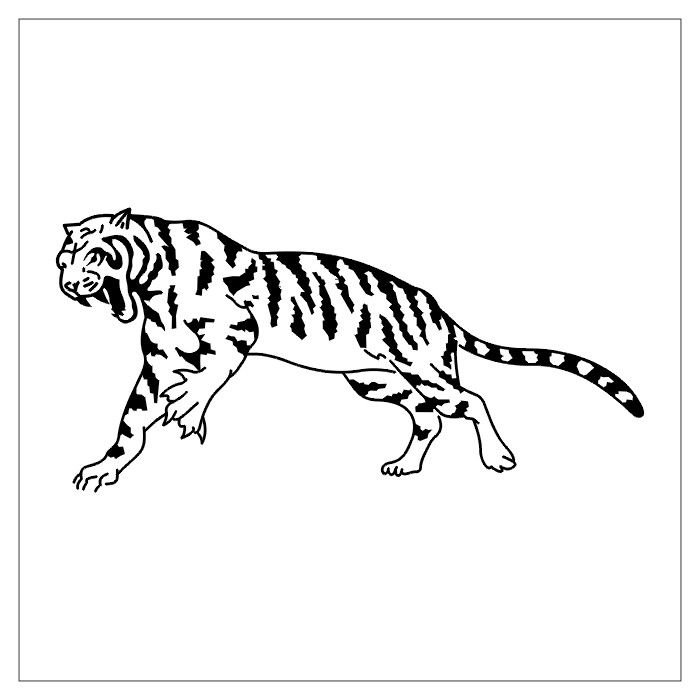 Силуэт тигра