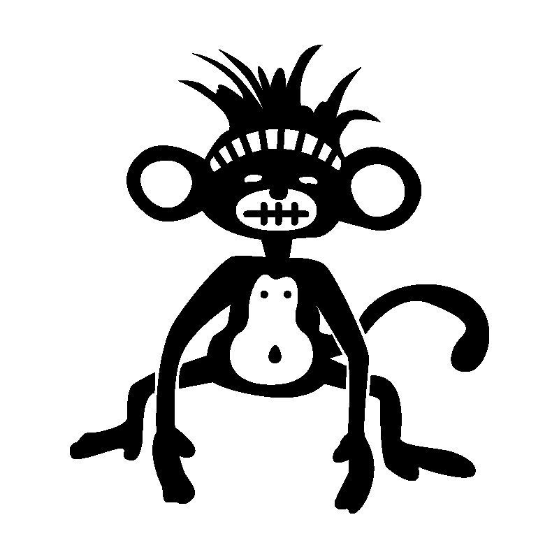 Наклейки "обезьянка"