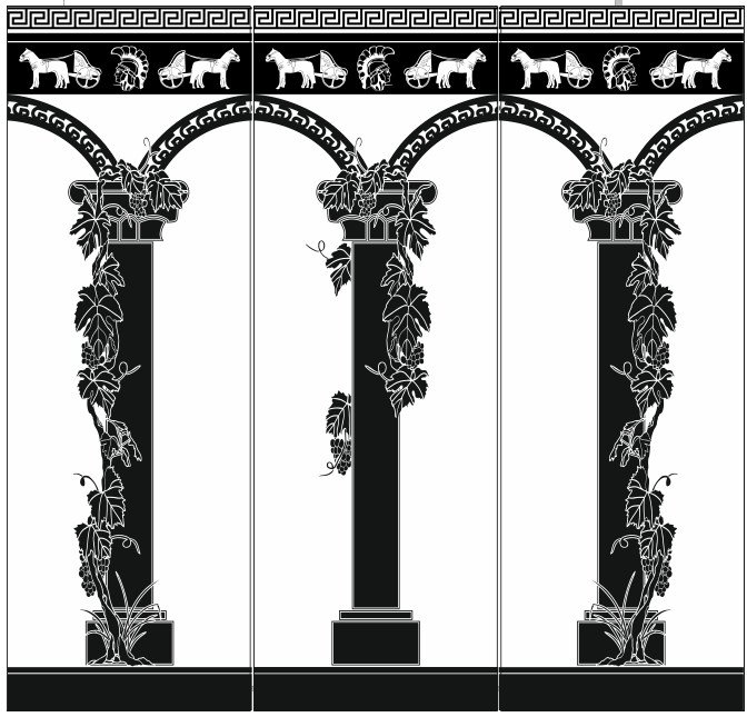 Трафарет колонны