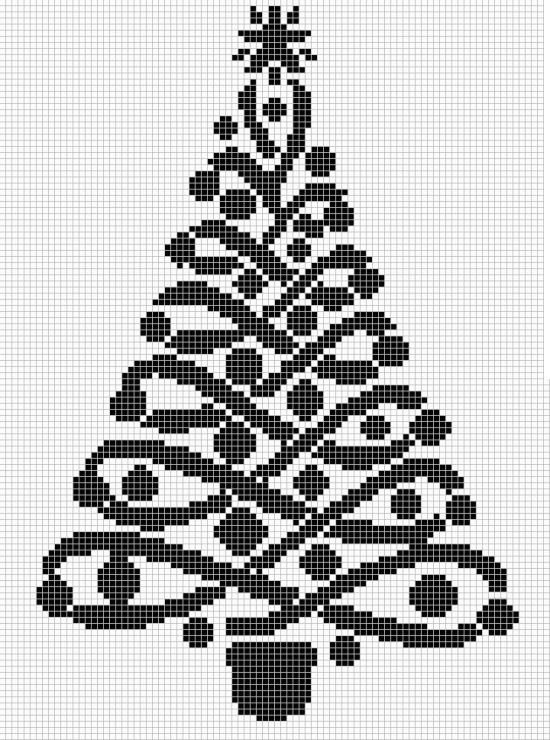 Вышивка елка Новогодняя