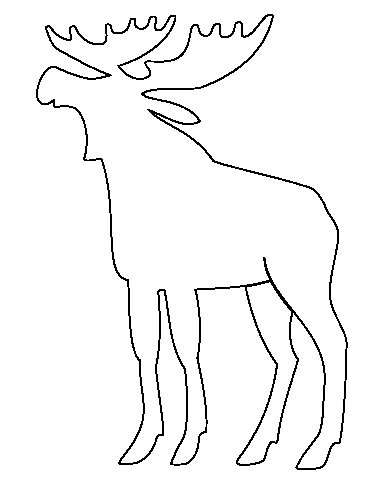 Эскиз оленя для вырезания