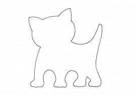 Котенок шаблон для рисования