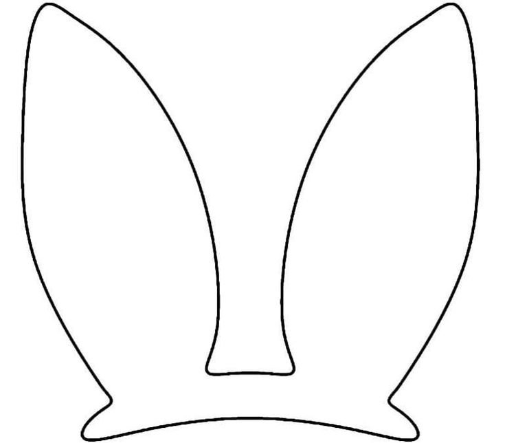 Заячьи уши трафарет