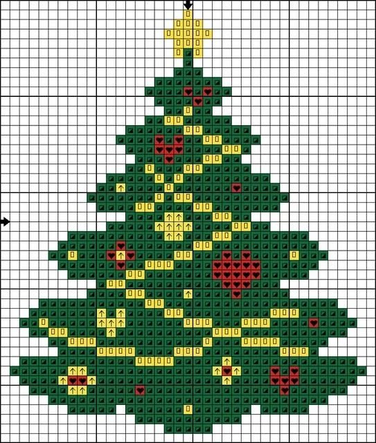 Вышивка крестом Новогодняя елка