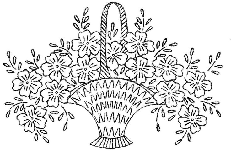 Цветы для вышивания гладью