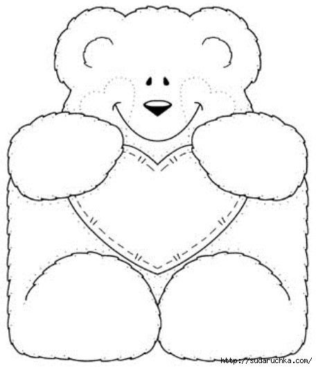 Мишка трафарет