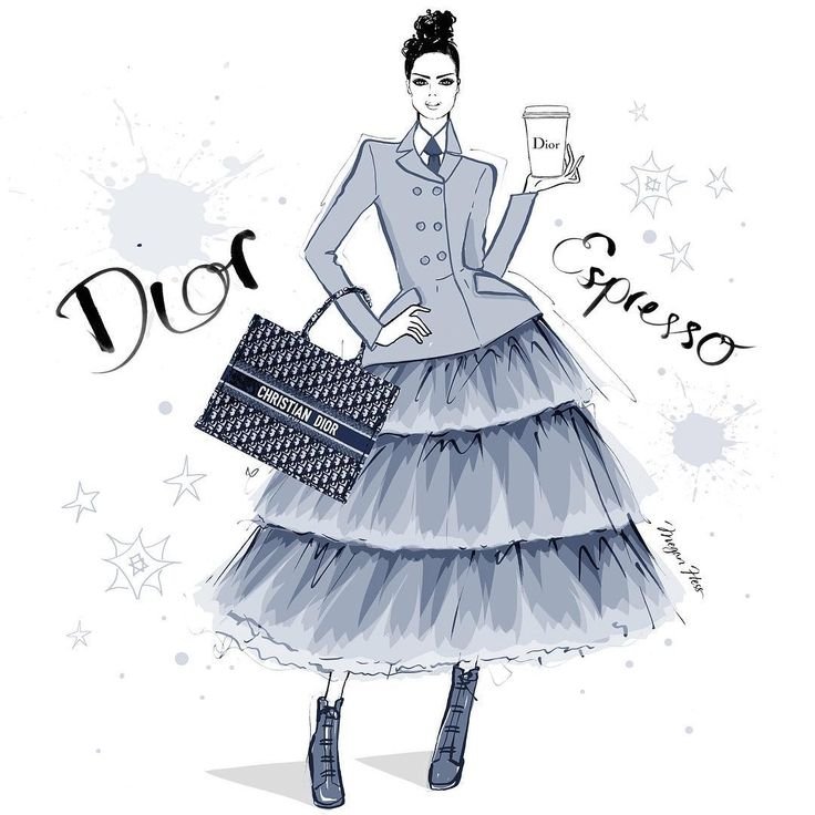 Эскизы Кристиана Диора