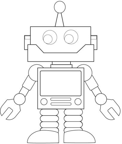 Робот раскраска для детей