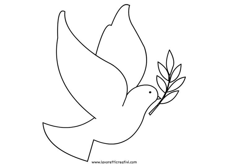 Голуби рисунок трафарет