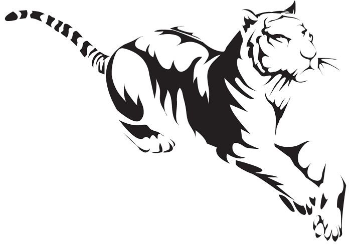 Тигр силуэт