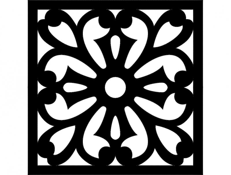 Трафарет узор на плитке