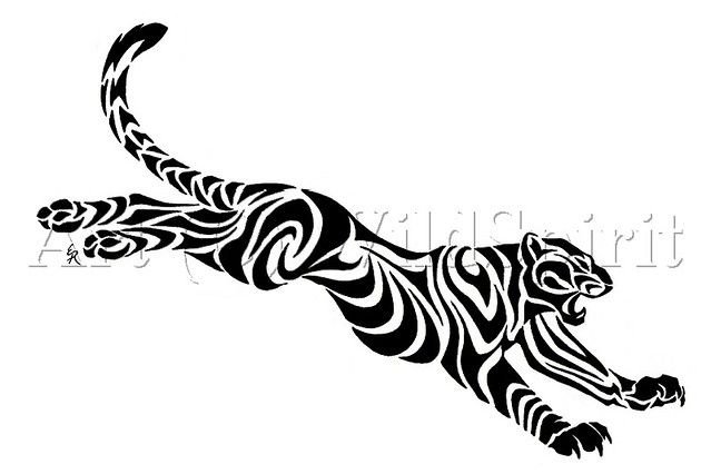 Тигр силуэт