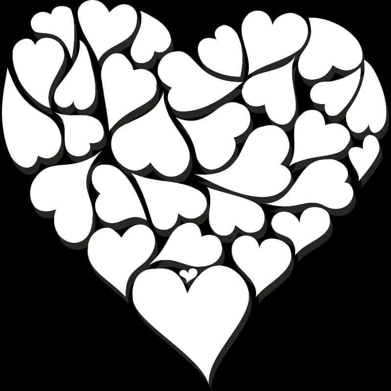 Сердце трафарет