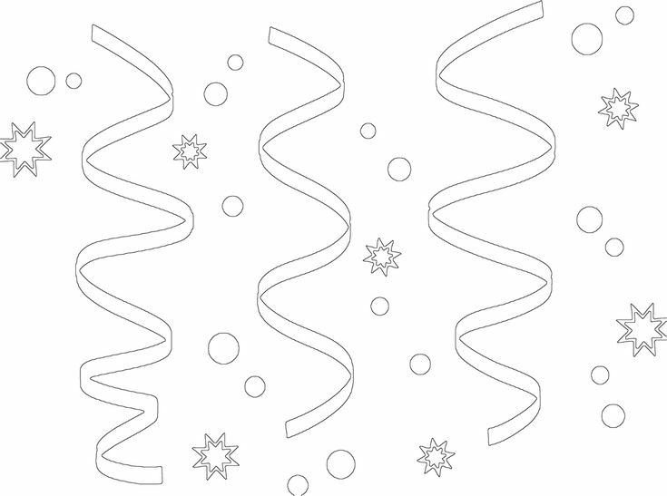 Трафарет серпантина на окно