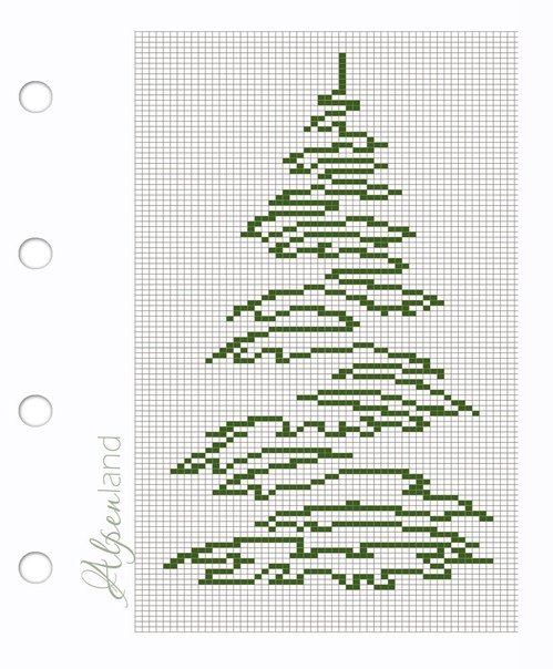 Вышивка елочки крестиком