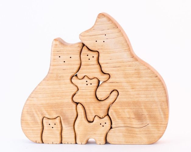 Игрушки пазлы из дерева