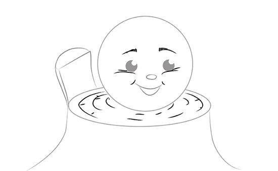 Колобок рисунок поэтапно