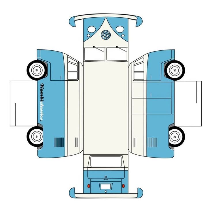 JCARWIL Papercraft фургон