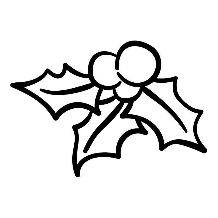 Омела трафарет