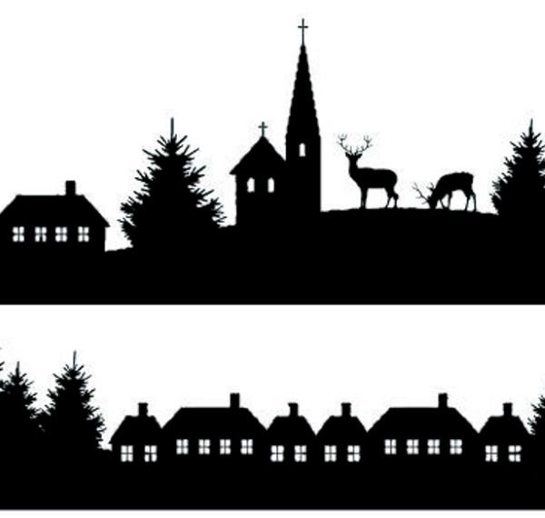 Силуэт деревни