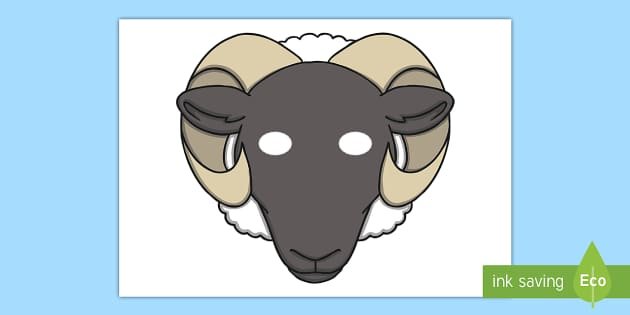 Маска барана на голову