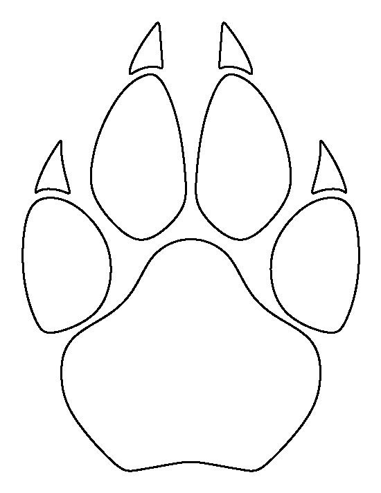 Лапа трафарет
