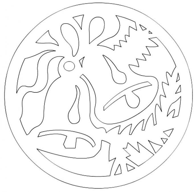 Вытынанки шарики новогодние