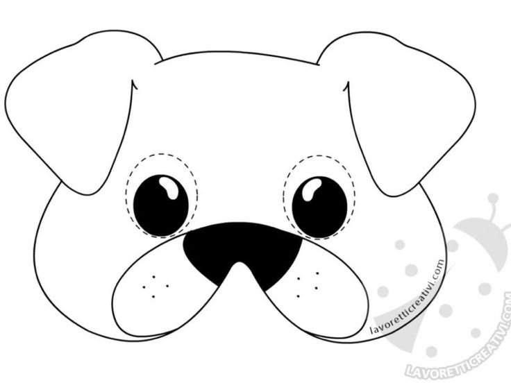 Трафарет маски собаки