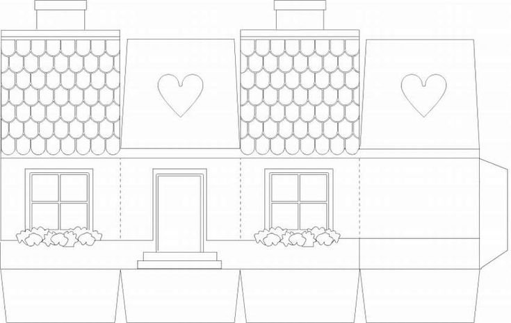 Объемные бумажные домики