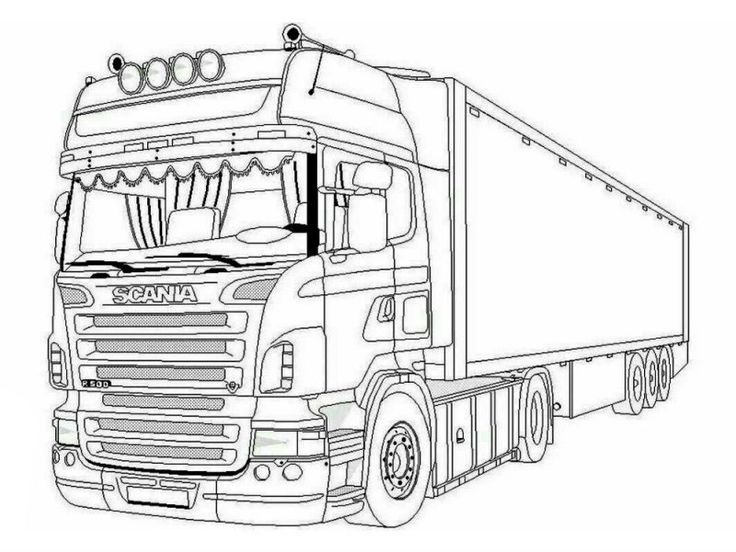 Раскраска Скания r420