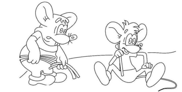 Мышь раскраска