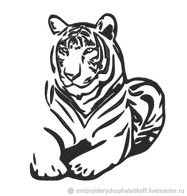 Тигр черно белый