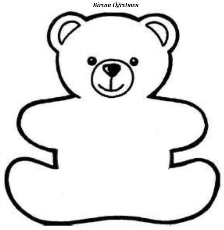 Медвежонок трафарет